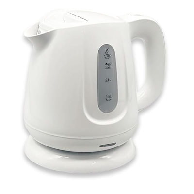 他サイト： ヒロコーポレーション　コードレス電気ケトル 1.0L ホワイト　HKM-100WHの商品画像