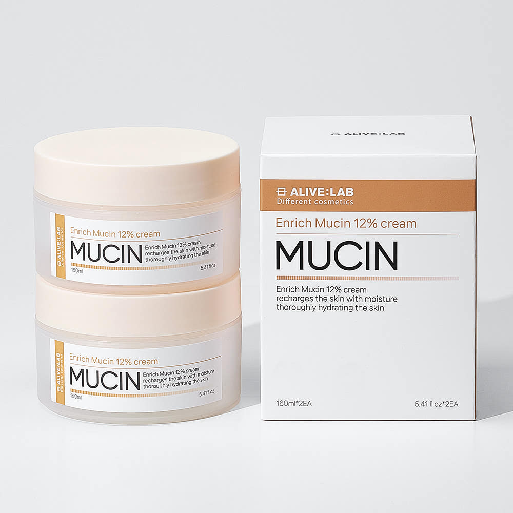エンリッチ ミュシン 12% クリーム カタツムリクリーム セラソームクリーム 160ml x 2+マスクパックをプレゼント