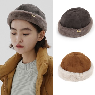 UNDERCONTROL正規品HALF MOON / MOUTON 2COLOR毛モールドキャップ本社直入メーカー韓国ファッションの基本モールドキャップ