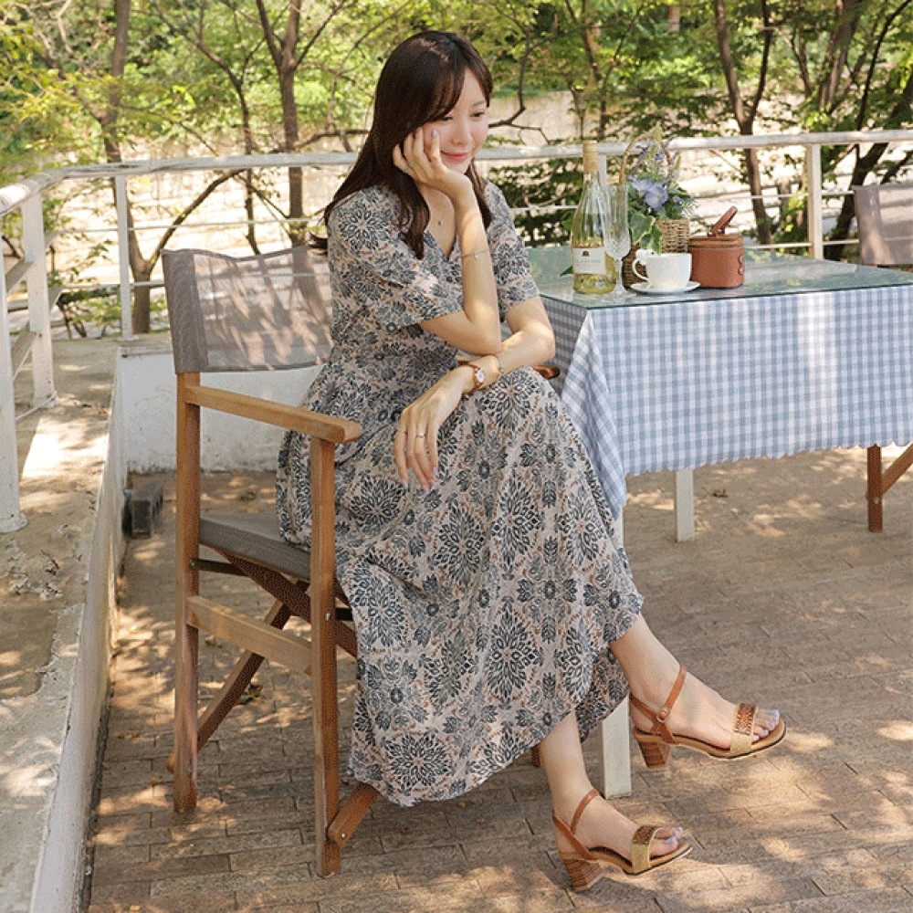 クリック＆ファニー メルディエット パターンワンピース モデル