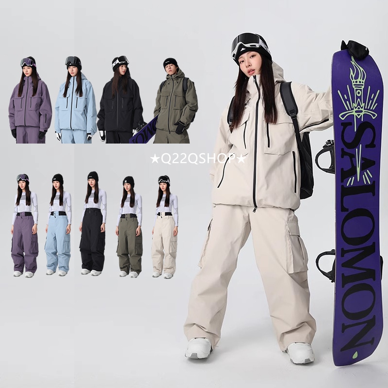 スノーボードウェア 2024 2025 上下セット メンズ レディース ジャケット アウター パンツ 3L セットアップ ウィンタースポーツ スキーウェア スノボー スノボウェア スノー 韓国風防水