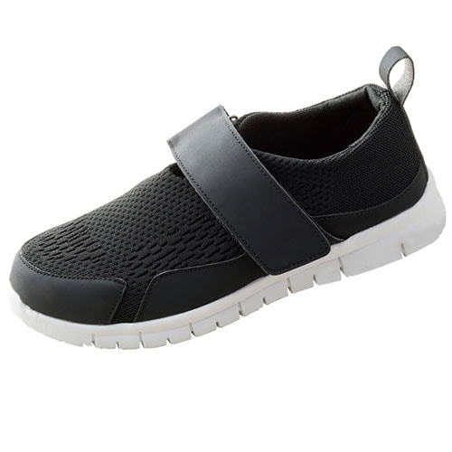 楽々のびのびニットストレッチシューズ ワンタッチ式 ブラック M