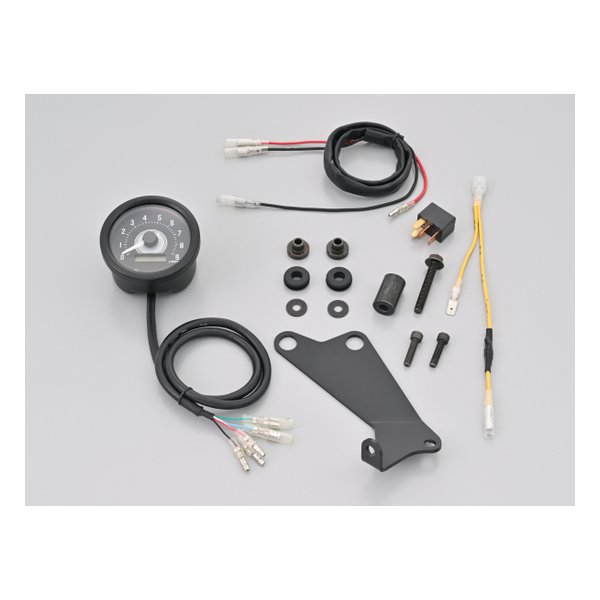 電気式 タコメーター CL250/500 23 専用 ホワイトLED φ60 9000rpm表示 33103