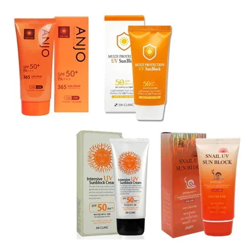 Celnew UV cream SPF50+ PA++++ 3個セット Qoo10] スリーダブリュークリニック 選べる4個セット日焼け止め サン