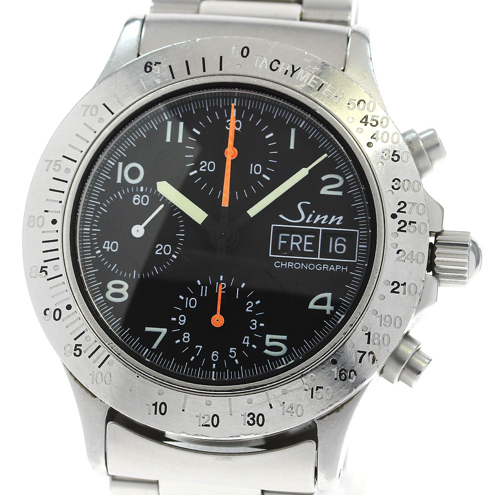 訳あり ジン Sinn 256 クロノグラフ デイデイト 自動巻き メンズ _781556【中古】その他 ブランド腕時計