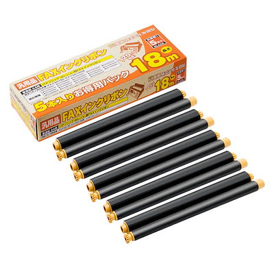 他サイト： ナカバヤシ　普通紙FAX用インクフィルム　FXS18PB‐5の商品画像