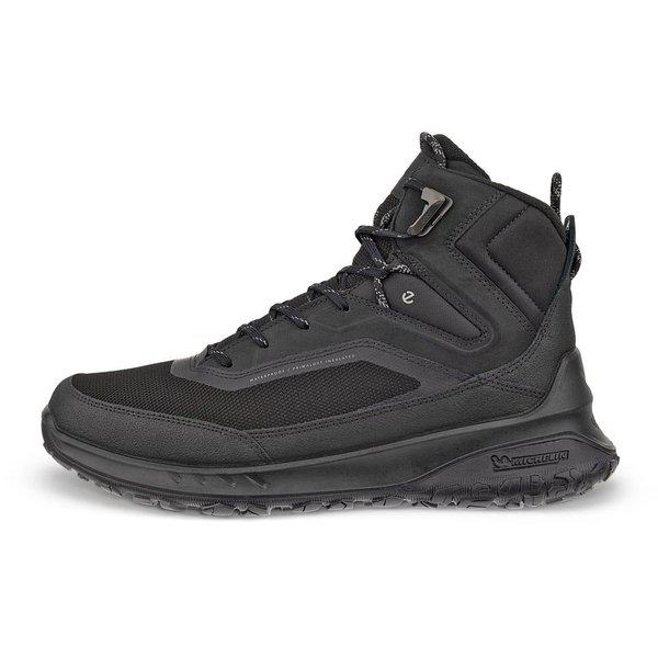 メンズブーツ ブラックレザー ハイキング ミッドコンフォートシューズ 2025FW