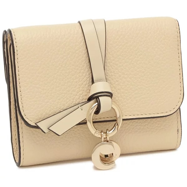 三つ折り財布 アルファベット ベージュ レディース CHC21WP945 F57 24Q