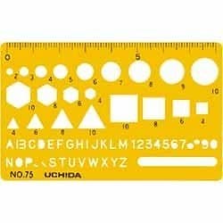 （まとめ買い）内田洋行 テンプレート No.75 カードサイズ 1-843-0075 00958557 [x10]