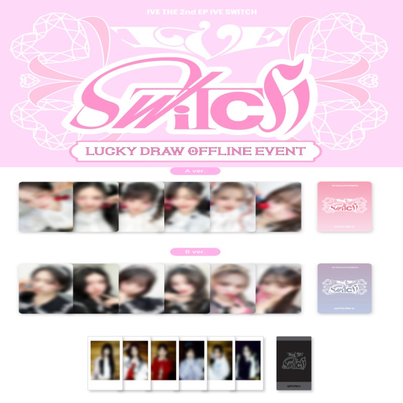 [2nd WITHMUU LUCKYDRAW 6種/1SET]IVE - SWITCH / 2ND EP ALBUM[only photocard,NO ALBUM]