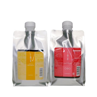Lebel ルベル IAU イオ クレンジング フレッシュメント(シャンプー)1000ml＆イオ クリーム シルキーリペア トリートメント1000ml 詰め替えセット(送料無料 一部地域除く)