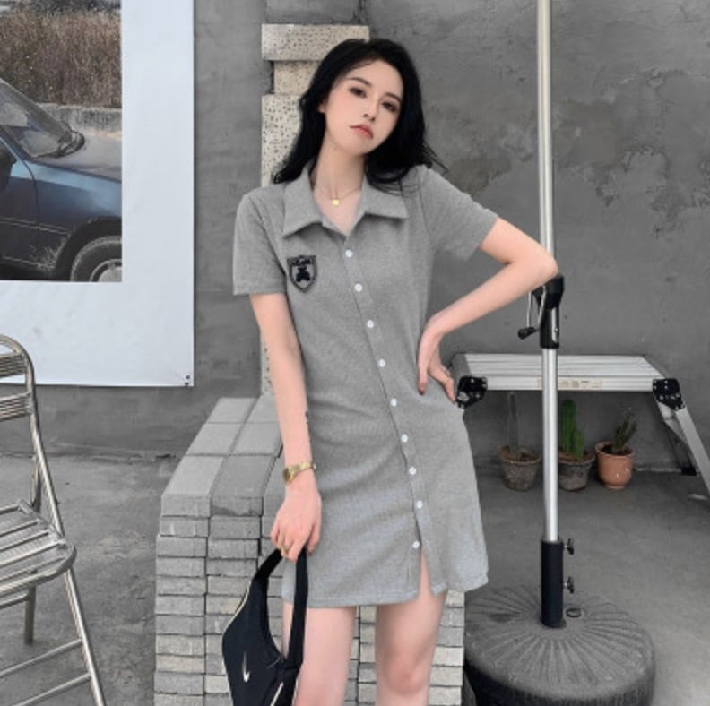 ワンピース デート シャツワンピース ミニ ミニ丈 ショート ショート丈 袖あり 半袖 スリム タイト 細身 かわいい 大人可愛い きれいめ シンプル カジュアル 大人 上品 おしゃれ お洒落