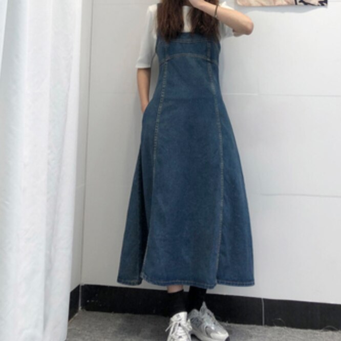 デート サロペット かわいい 大人可愛い きれいめ シンプル カジュアル 大人 上品 おしゃれ ロング丈 スカート デニム カジュアル 無地 シーズンレス かわいい 体型カバー マタニティ ママ