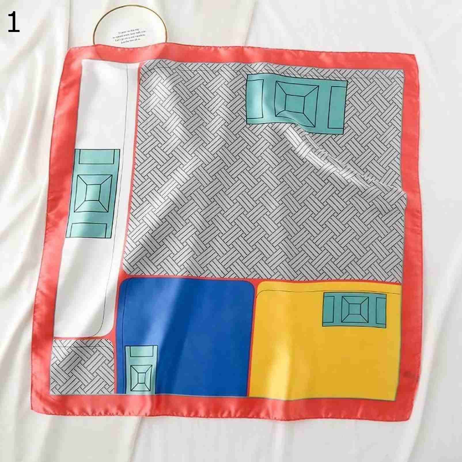 【20%OFFクーポン～】70×70cm スカーフ 万能 春 秋 ヘアバンド 仕上げ レディース エレガント バッグ スカーフ スカーフ (Color 70x70cm) Coral red : S