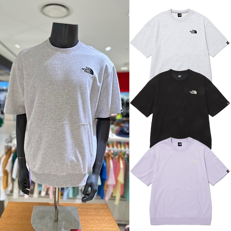 TNF 男女兼用 夏コーディネーター当ショップ限定商品ESSENTIAL S/S クルーネック半袖Tシャツ NT7UP00B