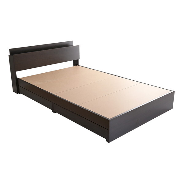 ホームテイスト 棚収納付きヴィンテージチェストベッド BROOK BRSTL-S-BOK ブラックオーク シングル メーカー直送