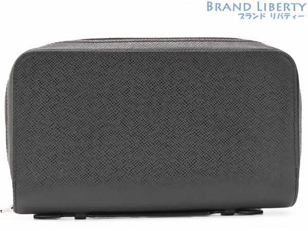 外超美品ルイヴィトンタイガジッピーXLハンドル付きラウンドファスナー長財布トラベルケースセカンドバッグブラックM44275