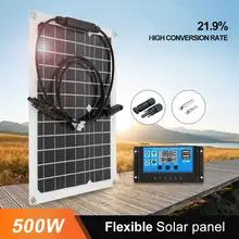 フレキシブルソーラーパネル充電器10a-60aコントローラー付きデュアルUSB太陽電池アウトドアキャンプ用パワーバンク500W 12V 5,226円