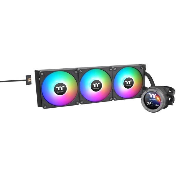 Thermaltake CL-W417-PL14SW-A ブラック TH420 V2 Ultra EX ARGB Sync CPU Liquid Cooler 水冷CPUクーラー