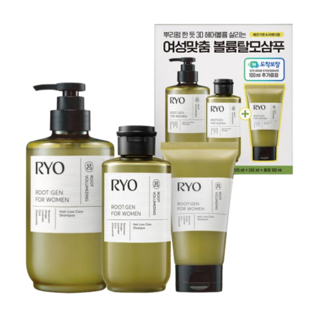 ルートジェン 脱毛シャンプー 大容量 弱酸性 女性用 ビーガン ボリュームケア 頭皮 タンパク質ケア 515ml 242ml 100ml ガルマギルケア ふんわりヘア ボリュームアップ