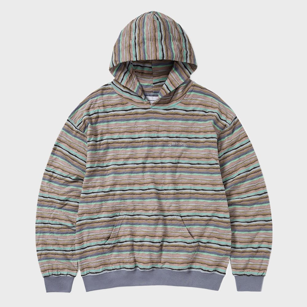 ディスイーズネバーザット Wave Jacquard Hoodie Pale Peach