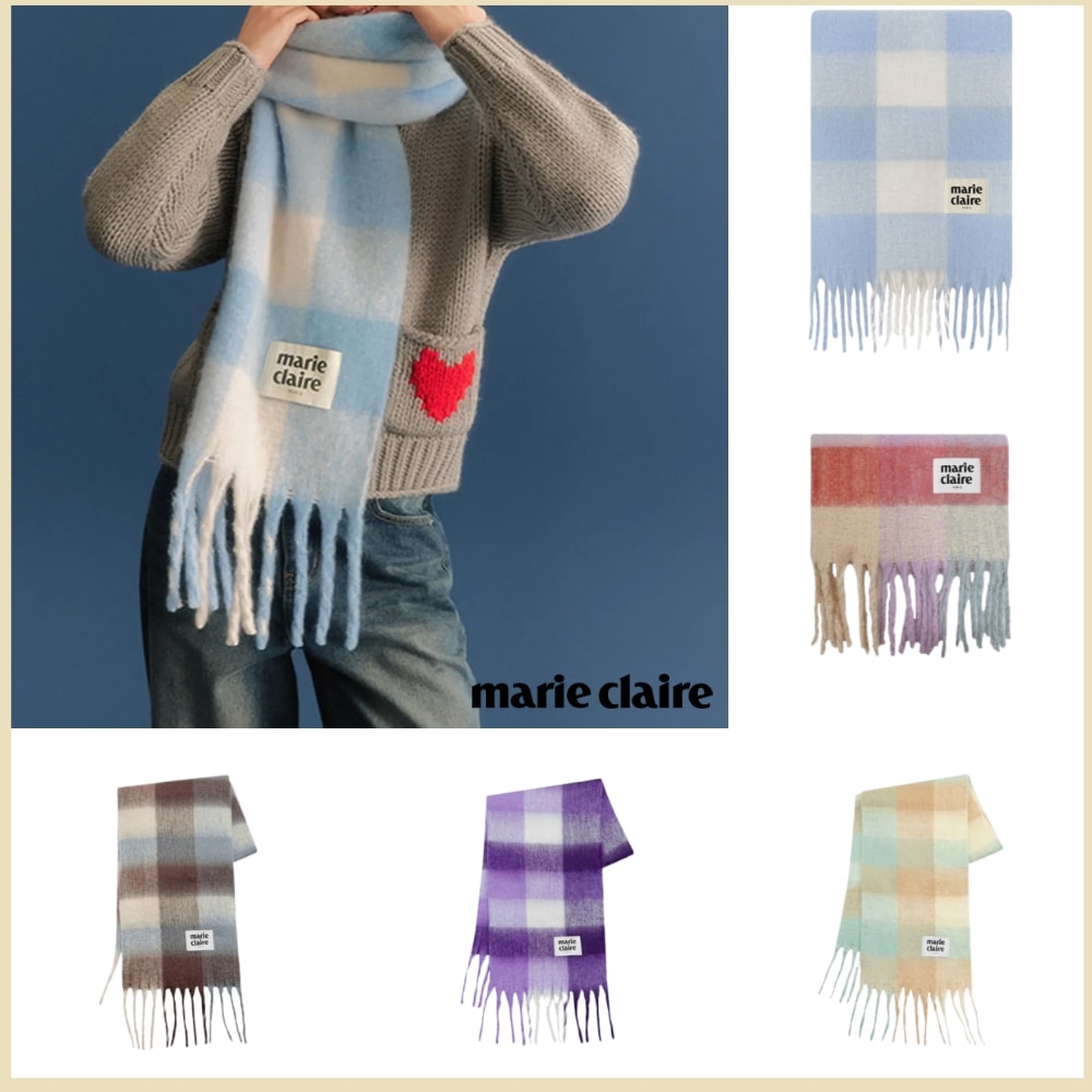 Cotton candy check muffler 韓国ファッション 韓国人気ブランド