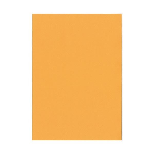 北越コーポレーション 紀州の色上質 A4 Y目 超厚口 オレンジ 1箱（800枚：100枚x8冊）