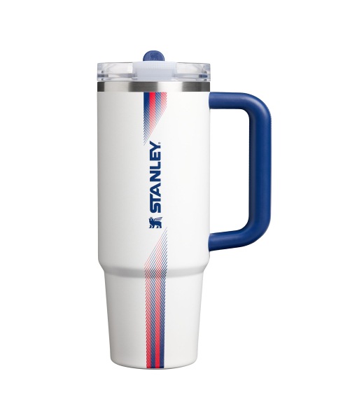 【STANLEY】 COUNTRY COLLECTION QUENCHER PRO TOUR FLIP STRAW TUMBLER 887ml TEAM WHITE DARK BLUE タンブラー