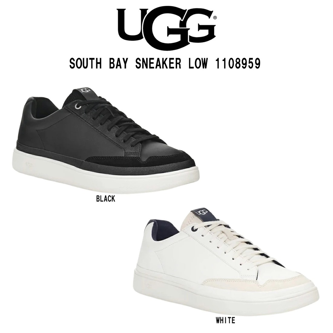 UGG(アグ)スニーカー シューズ ローカット サウスベイ ロー レザー シンプル カジュアル メンズ 男性用 靴 M SOUTH BAY SNEAKER LOW 1108959