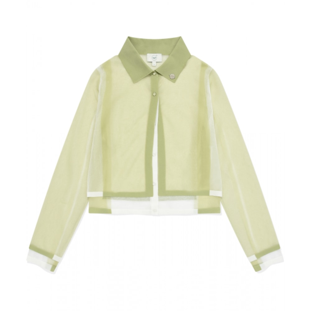 COVERNAT 女性用レイヤードカラーニットカーディガンライトライム 13,703円
