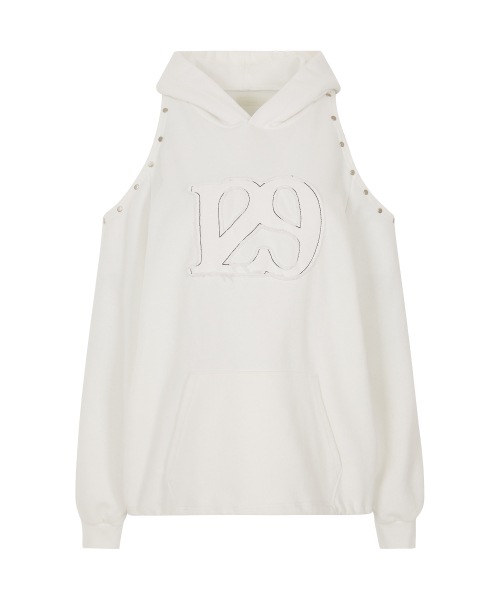 【ILLIGO】 129 Cutout Oversized Hoodie White 正規品