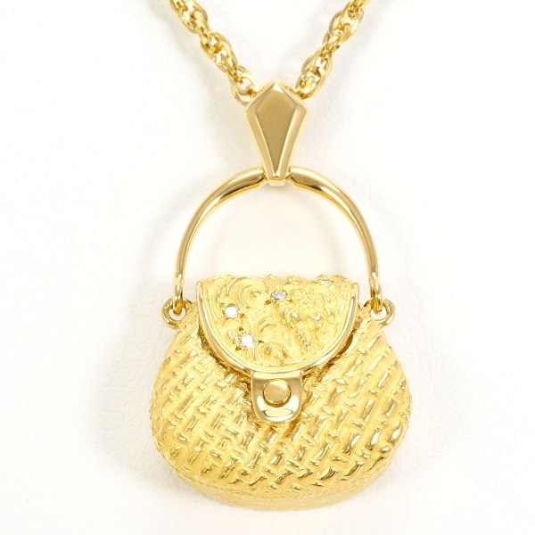 K18 18金 YG ネックレス ダイヤ 0.03 カード鑑別書 【中古】 149,000円