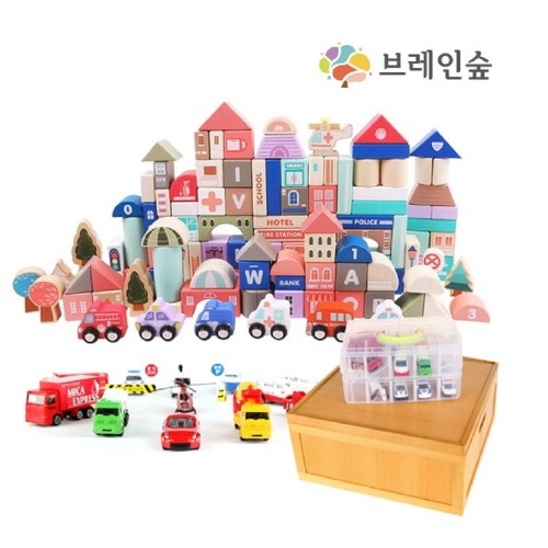 ブレーン森機関用役割遊び自動車都市ブロックミニカ20種を含む幼稚園児童家学院教習教区団体創造力