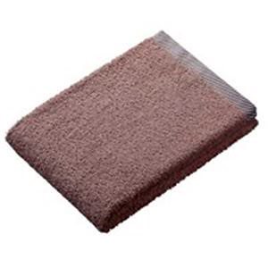 （業務用3セット）オーミケンシ ボーダー入バスタオル シルクブラウン x3セット