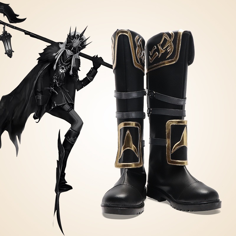 コスプレ靴第五人格夜警ゴールドレザーサンエクリプスコス靴カスタマイズ増加サポート図面によるカスタマイズ