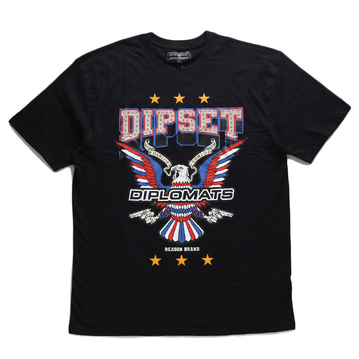 REASON Dipset 限定 コラボ Tシャツ 半袖 メンズ 春夏用 黒 大きいサイズ ディプセット The Diplomats ディプロマッツ 公式