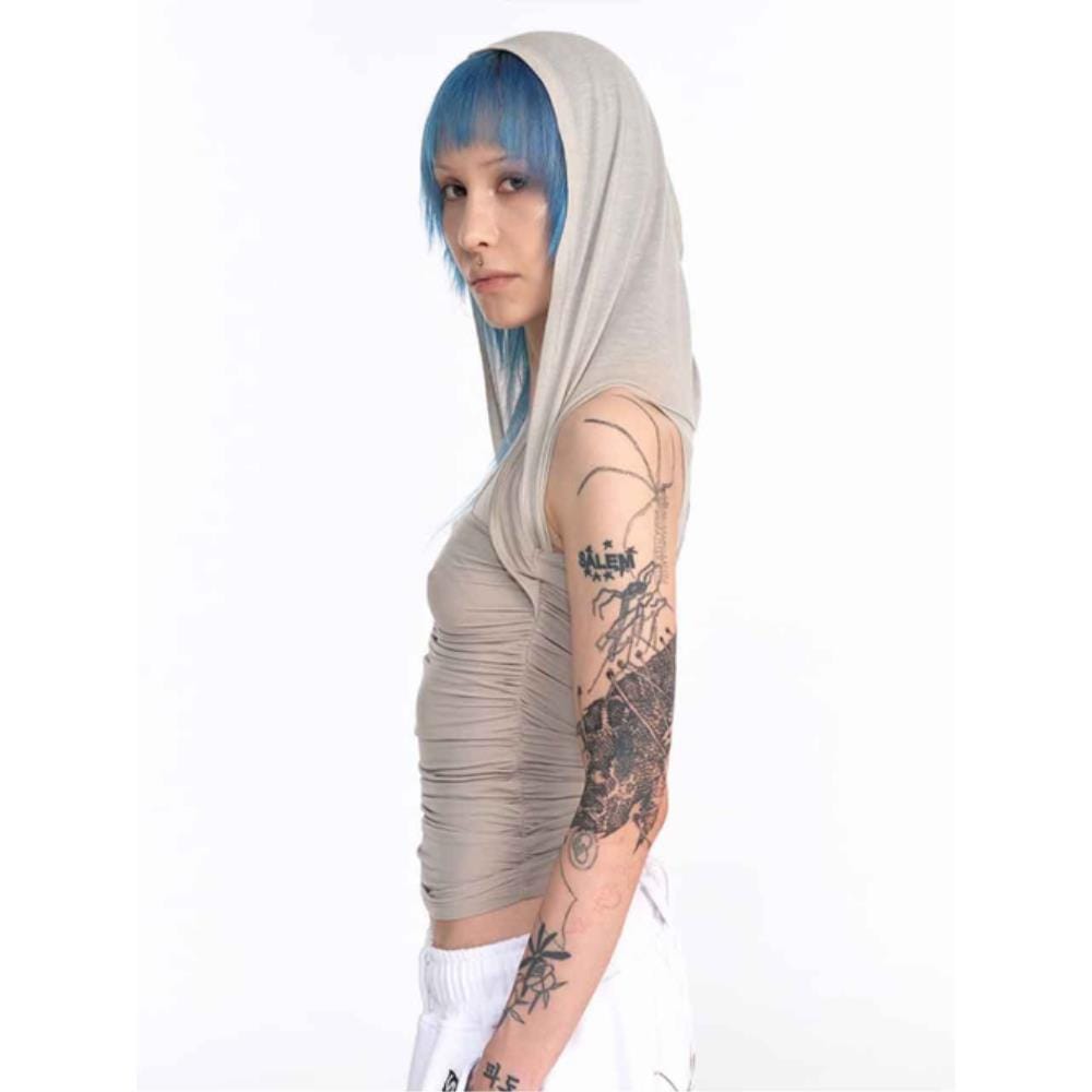 2000Archives ZEN HOODIE TANK BEIGE 2A25D2TS04BE