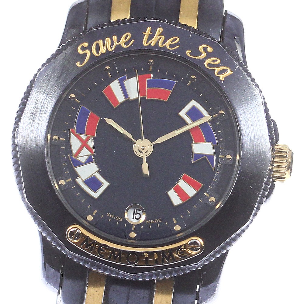 コルム CORUM メモタイム デイト クォーツ レディース 箱保証書付き_775315【中古】