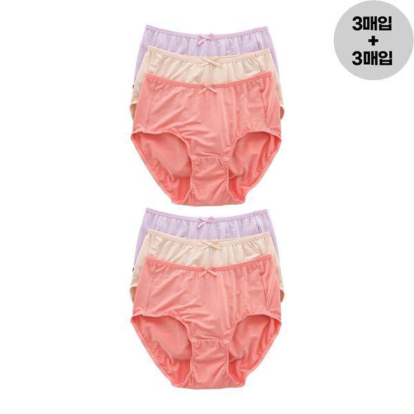 女性用三角パンティー お母さん おばあさん 奥様用 マキシ モダール 涼感パンツ 6枚入りセット_P414891718