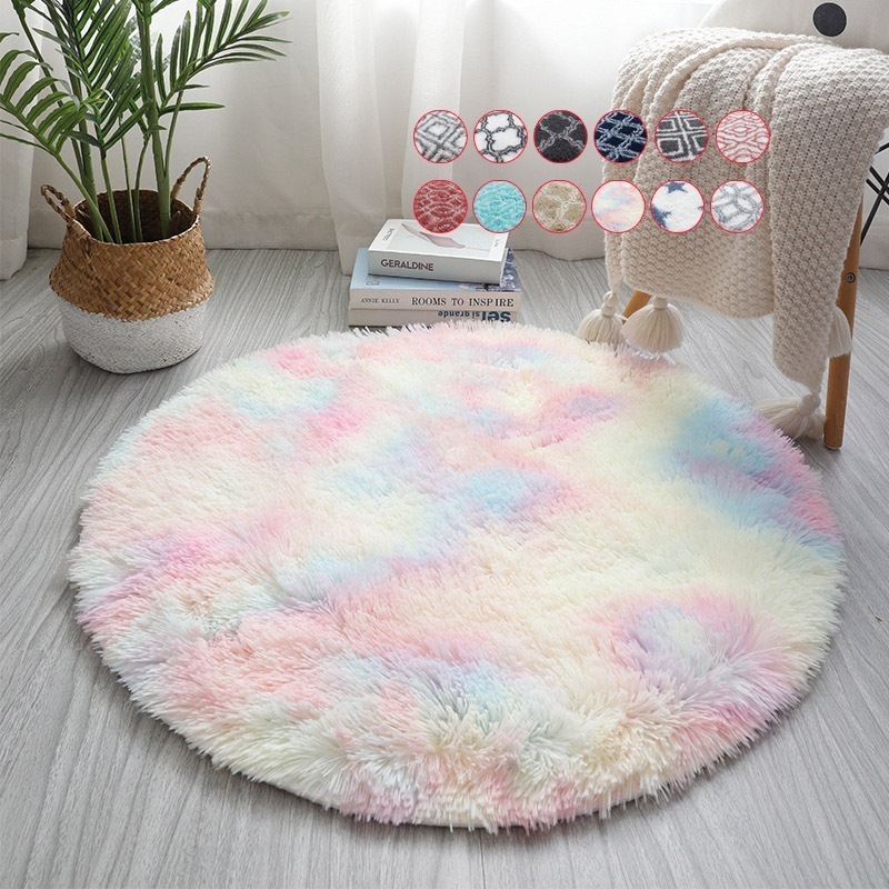 直径200cm 円形ラグ 丸ラグ ラグカーペット フロアマット 丸型 円形マット ウォッシャブル 洗える 洗濯可能 シャギー おしゃれ オシャレ 床暖房対応 春夏秋冬 滑り止め付 北欧 オールシーズ