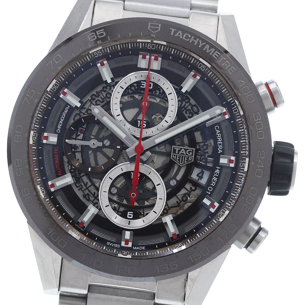 訳あり タグホイヤー TAG HEUER CAR201U-0 カレラ Cal.ホイヤー01 クロノグラフ 自動巻き メンズ _846815【中古】