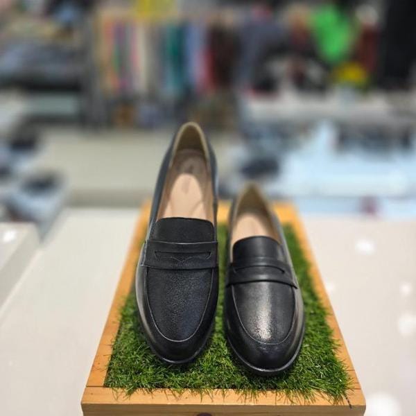 セーブゾーン04 女性基本コンフォートセミドレスヒール飾りペニーローファー3cm ブラック DTFGAPNB (S45523850)