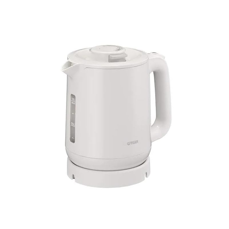 即納：タイガー魔法瓶(TIGER) 電気ケトル 湯沸かし 1.0L 転倒お湯漏れ防止 カラ炊き防止 蒸気レス ホワイト PCJ-A102WA 9,178円