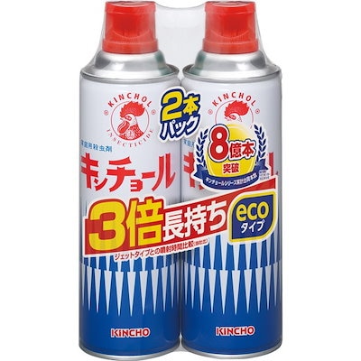 他サイト： 金鳥 KINCHO キンチョール V 450ml 2本パック　殺虫剤 エアゾール 殺虫スプレー ハエ 蚊 ゴキブリ マダニ トコジラミ 殺虫スプレーの商品画像