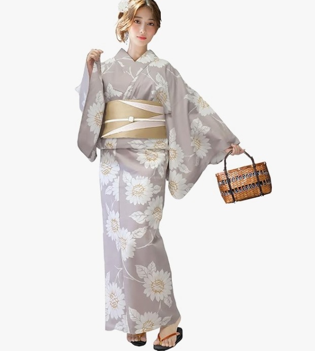 浴衣 レディース 2点セット 浴衣帯 セット 半幅帯 リバーシブル 綿100％ 古典柄 花火大会 色: 露に濡れたひまわり 14,588円