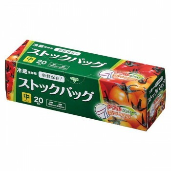 ジャパックス ストックバッグ（中） 透明 20枚x24箱 WS02 5,268円