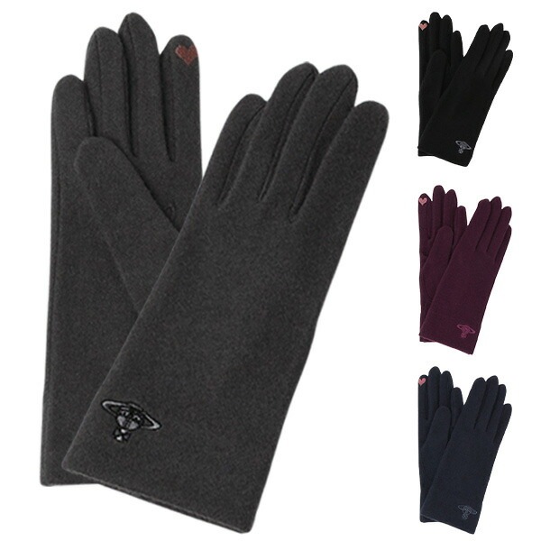 レディース 手袋 ORB刺繍 ベーシック手袋 タッチパネル対応 0131VW328 ウール