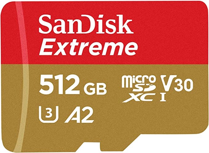高速 SanDisk 512GB Extreme マイクロSDカード ハイクオリティ U3 V30 A1 A2 クラス 読込160MB/S 書込90MB/S SDSQXA1-512