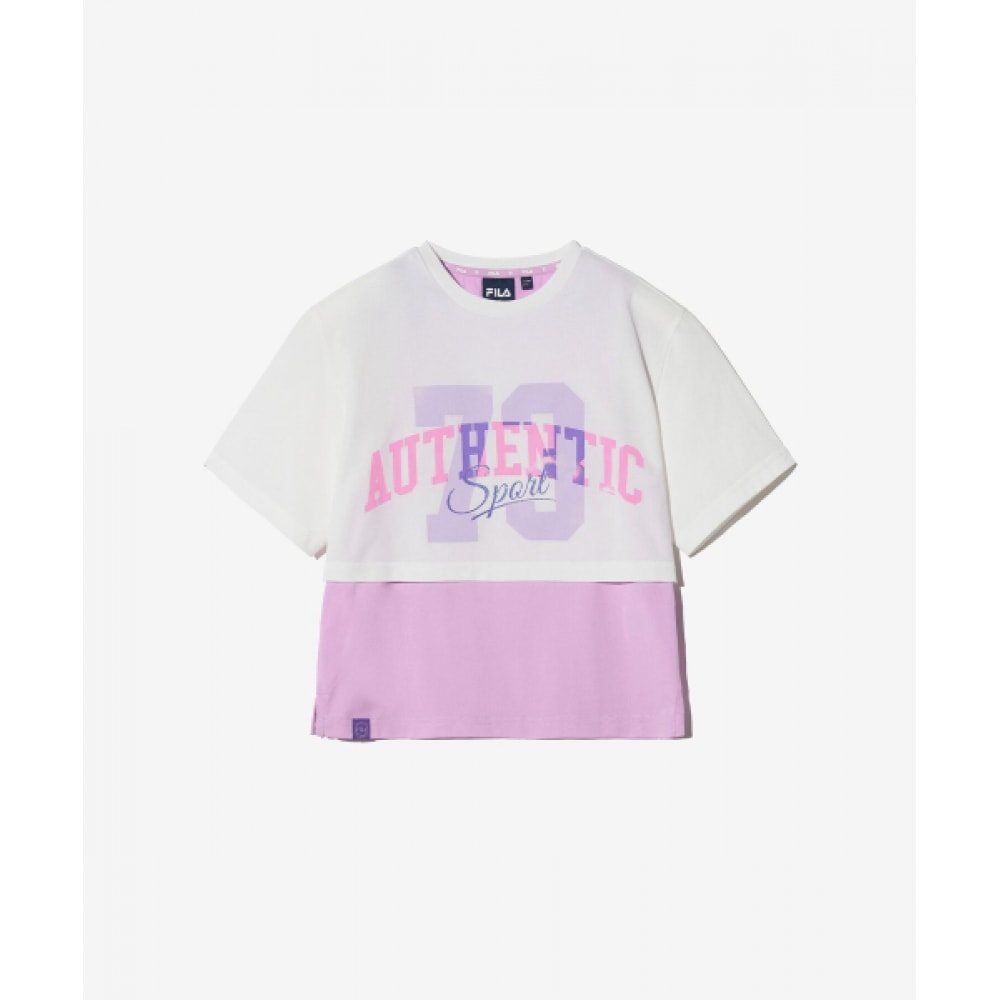 フィラ KIDS 女の子 レイヤード Tシャツ FK2RSH2303FWHI