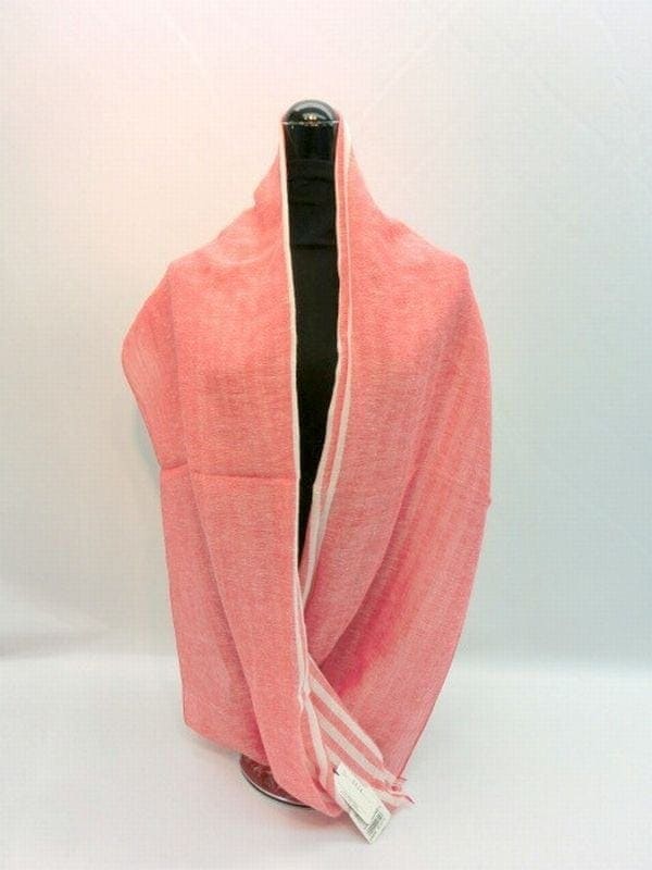 ストール ファッション小物 レディースファッション ストライプ 無地 バイカラー 綿麻混 UVケア